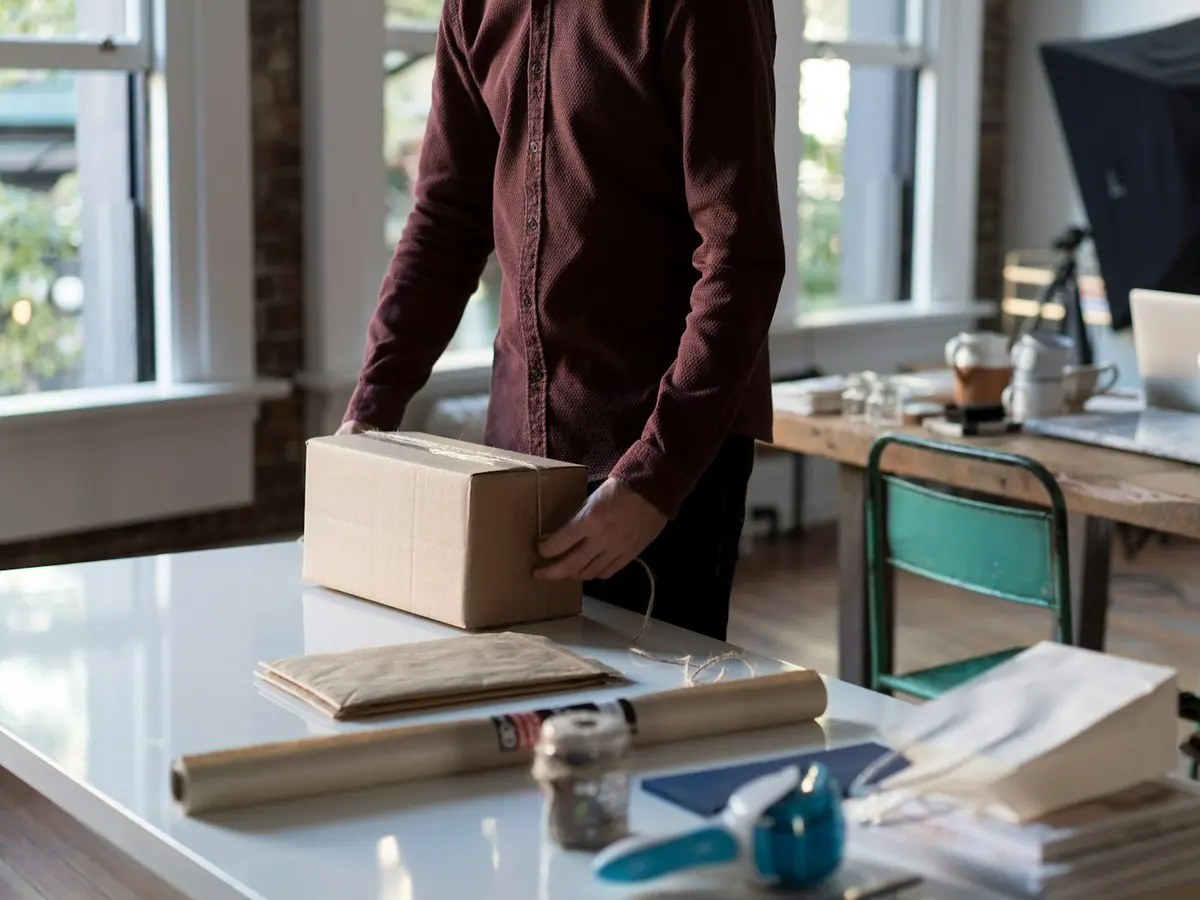 Packing an order for despatch
